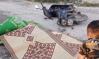 Cặp vợ chồng tử vong tại chỗ sau va chạm với xe tải trên quốc lộ