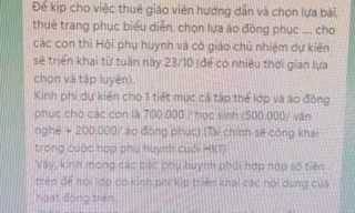 Xôn xao thông tin thu 700.000 đồng/học sinh phục vụ Ngày nhà giáo Việt Nam