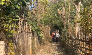 Vùng đất quy hoạch nghĩa trang nhân dân Thành phố Sơn La và đất quy hoạch của trường Đại học Tây Bắc chỉ cách nhau 1 con ngõ nhỏ. Ảnh Nghiêm Huê