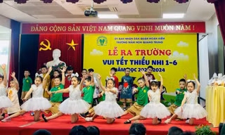 Lễ ra trường ấm áp của thầy trò trường Mầm non Quang Trung
