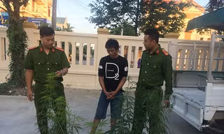 Đối tượng Vũ cùng tang vật