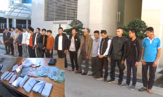 Các đối tượng đánh bạc bị bắt giữ