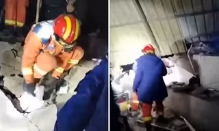 Video động đất ở Trung Quốc khi trời đang lạnh -14 độ C, đã có nhiều người thiệt mạng