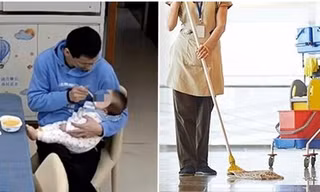 Con gái mơ ước lớn lên làm nghề quét dọn, phản ứng của người cha khiến ai cũng khen ngợi