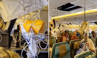 Những hình ảnh cho thấy chuyến bay SQ321 của Singapore Airlines rung lắc đến mức nào