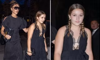 Victoria Beckham bị chê trách khi để con gái Harper mặc bộ váy "quá tuổi" đi dự sự kiện