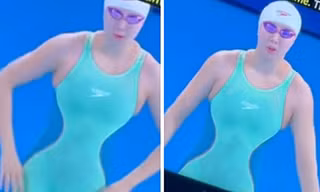 Trang phục của VĐV bơi lội Trung Quốc ở Olympics Paris tạo “ảo ảnh vòng eo 40 cm”