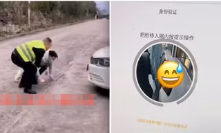 Chủ xe phải quỳ xuống cho xe ô tô nhận diện khuôn mặt mới mở được cửa lên 