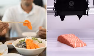 Cá hồi làm bằng công nghệ in 3D vừa được bán ở các siêu thị, ngon như "hàng real"