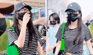 Dương Mịch phản ứng mạnh mẽ khi có người chen hàng ở sân bay, dân mạng khen cá tính