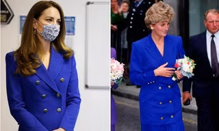 Kate xuất hiện bên William, một lần nữa dùng trang phục để thể hiện sự ủng hộ nhà chồng