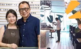 Tình yêu của cha: "Trùm vai phụ TVB" Hứa Thiệu Hùng phục vụ bàn ở quán cà phê của con gái