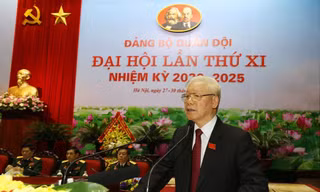 Tổng Bí thư, Chủ tịch nước phát biểu tại Đại hội đại biểu Đảng bộ Quân đội lần thứ XI.