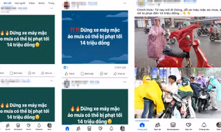 Công an bác thông tin 'dừng xe máy mặc áo mưa có thể bị phạt tới 14 triệu đồng' 