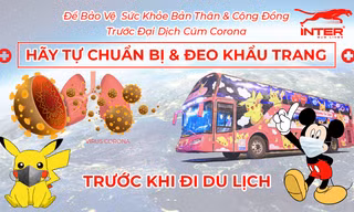 Khẩu hiệu chung tay chống dịch corona của 1 doanh nghiệp du lịch ở Sa Pa. 
