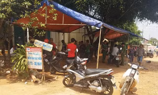 Lực lượng công an bảo vệ hiện trường