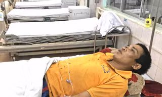 Anh Be đang được điều trị ở bênh viện Đa khoa tỉnh Gia Lai 