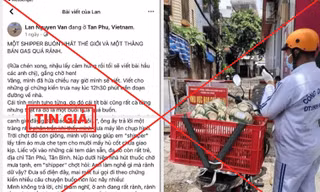 Bài viết sai sự thật trên facebook ông Lân.