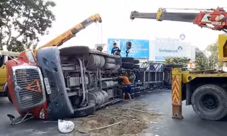 Hiện trường vụ tai nạn.