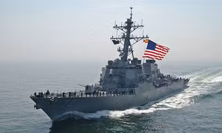 Tàu khu trục Mỹ USS Mahan. Ảnh: Wikipedia.