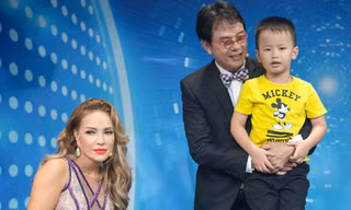 Thanh Hà bên cha con nhạc sĩ Đức Huy.