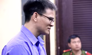 Nguyễn Đăng Thành tại phiên tòa sơ thẩm. Ảnh: Tân Châu.