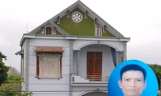 Nghi phạm Doãn Trung Dũng và ngôi nhà xảy ra thảm án.