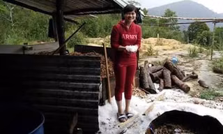 Mưa đá tại huyện Tây Giang ngày 23/4. Ảnh. CTV.
