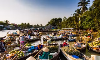 Chợ nổi Cái Răng ở quận Cái Răng, Cần Thơ.
