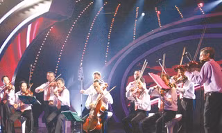 Dàn nhạc làng Then biểu diễn ở Vietnam’s Got Talent Ảnh: Tr.T