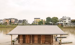 Độc đáo mẫu nhà nổi trên sông