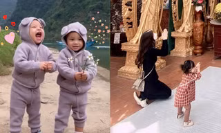 Khi "thế lực nhí" du Xuân: Lisa - Leon nhà Hà Hồ tươi hết cỡ, Winnie "gây bão" vì đáng yêu