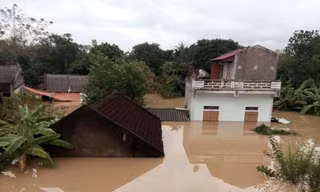 Nhiều nơi ở Thanh Hóa ngập trong nước lũ