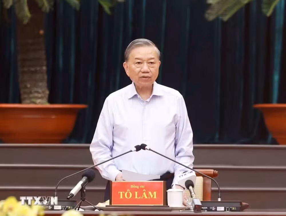 Tổng Bí thư, Chủ tịch nước Tô Lâm phát biểu chỉ đạo. (Ảnh: Thống Nhất/TTXVN)