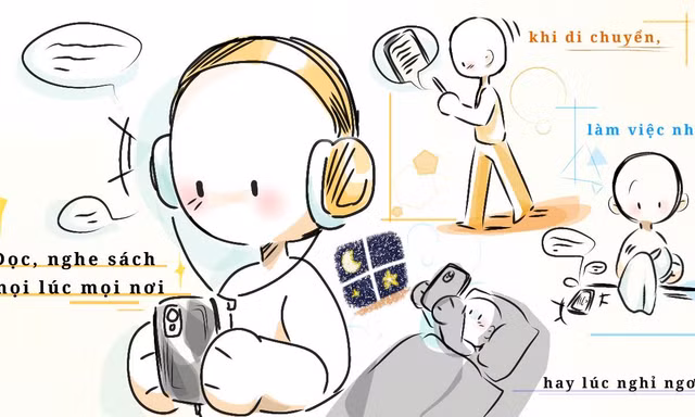 Giới trẻ "đổi style" đọc sách: Mang cả trăm cuốn mà không nặng, nghe là đọc