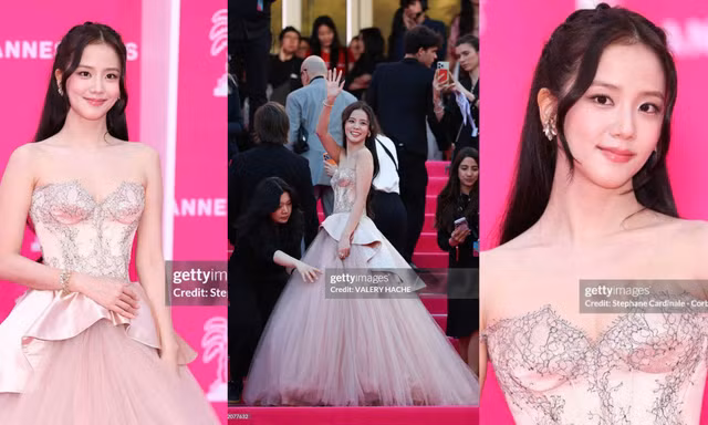 Jisoo được khen tinh tế ở Cannes 2026: Nhan sắc "Miss Korea" mặc đầm Miss Sohee
