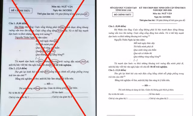 Lan truyền đề thi học sinh giỏi đầy lỗi chính tả: Sở GD&ĐT Đắk Lắk lên tiếng
