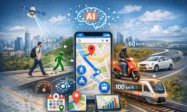 Vì sao Google Maps lại biết người dùng đang di chuyển bằng phương tiện nào?