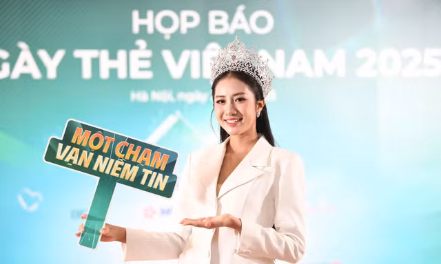 Hoa hậu Hà Trúc Linh trở thành Đại sứ của Ngày thẻ Việt Nam 2025