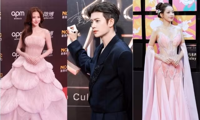 Thảm đỏ Weibo Gala: Chi Pu - Baifern hóa tiên hoa, khung hình chung đáng hóng