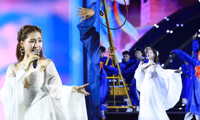 Hòa Minzy hòa giọng cùng 20.000 khán giả, đu dây mạo hiểm tại Concert Thanh Xuân