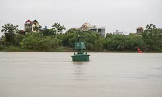 Mực nước sông Trà Lý, sông Hồng dâng cao từng giờ, người dân Hưng Yên đắp bờ chống ngập