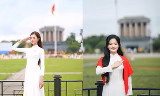 Bạn trẻ nô nức chụp ảnh tại Lăng Bác trước thềm Đại lễ