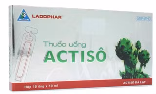 Niêm phong thuốc uống cổ truyền ACTISÔ của Công ty Ladophar tại một nhà thuốc ở Lâm Đồng