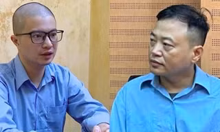 Hai bị can Phó Đức Nam và Shark Bình