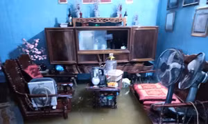 Hình ảnh mưa lớn gây úng ngập ở Lào Cai 