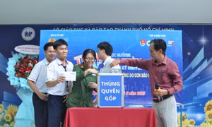 Nhiều trường THPT chung tay quyên góp ủng hộ đồng bào bị thiệt hại do bão số 10