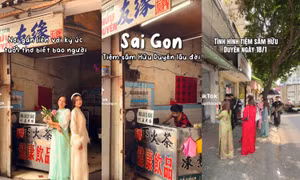 TP.HCM: Giới trẻ đua nhau "bắt trend" chụp ảnh Tết ở tiệm nước sâm lâu đời