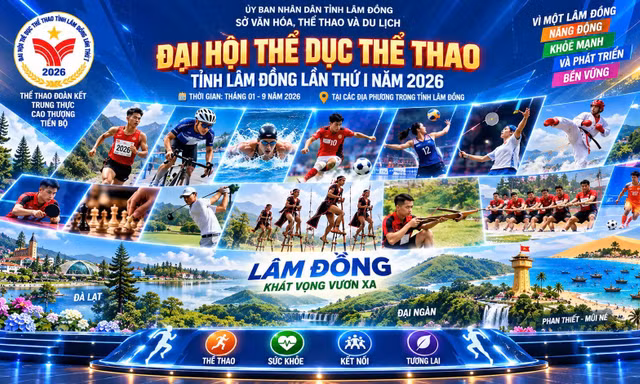 Lâm Đồng tổ chức Đại hội Thể dục thể thao lần thứ I với 308 nội dung thi đấu
