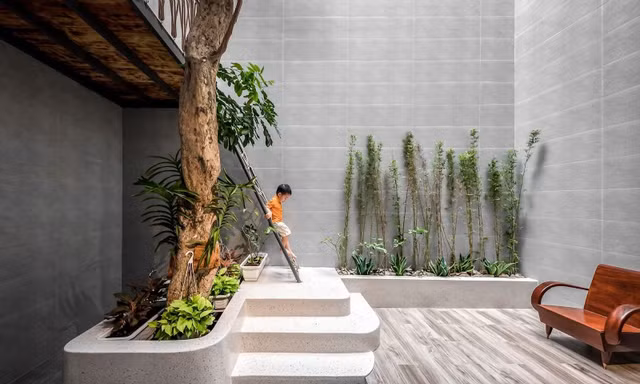 Biệt thự 117m2 thiết kế thông minh ưu tiên không gian cho trẻ nhỏ